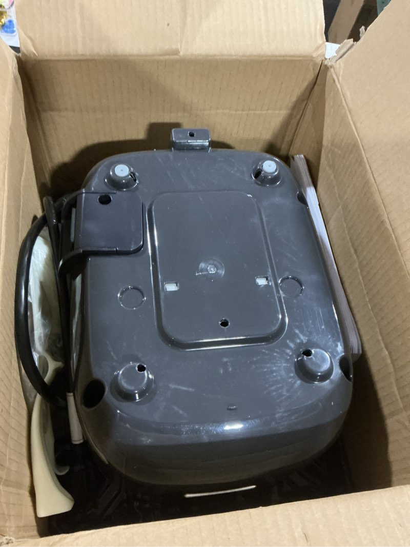 Condition photo showing As Is for TOSHIBA Rice Cooker Small 3-Cup Uncooked– LCD Display with 8 Cooking Functions: Rice, Oatmeal, Mixed Grains and More, NonStick Inner Pot, Grey