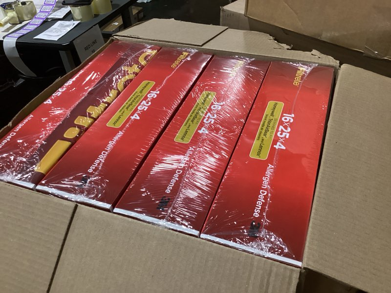 Condition photo showing New/Like New for filtrete 16x25x4 air filter merv 11, mpr 1000 micro allergen defense 4-pack, fits lennox & honeywell, ac furnace hvac filters for home, pleated electrostatic (actual size 15.88 x 24.56 x 4.31 in)