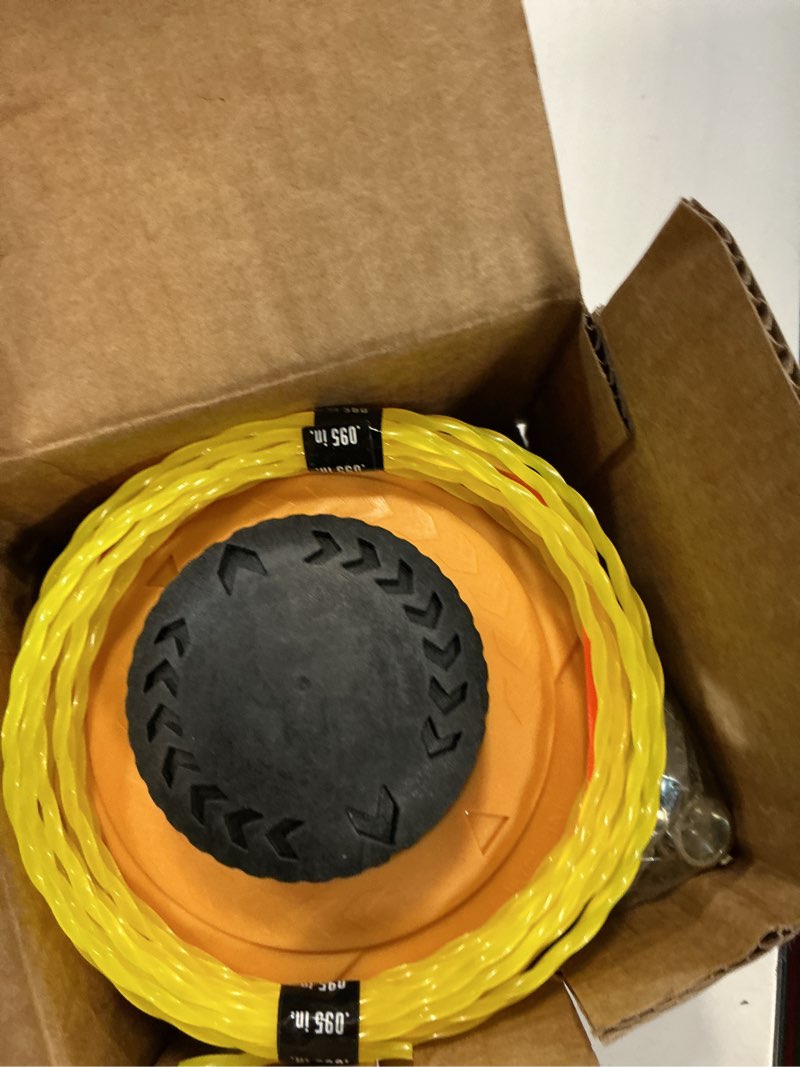 Condition photo showing New/Like New for replacement trimmer head,weedeater heads,string trimmer head compatible with echo,ego,stihl,ryobi, bump-feed,durability and tangle-free,left-hand thread shafts( counter-clockwise)only,(orange)