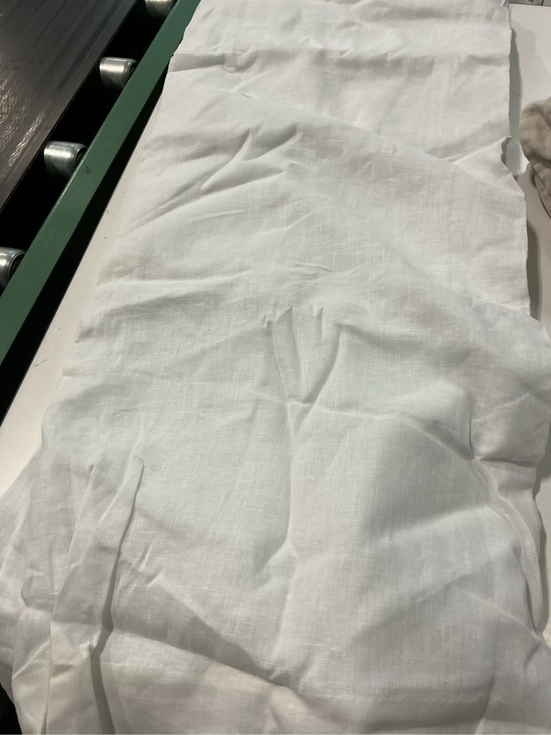 Condition photo showing Good Condition for european linen true blackout curtain, 48x84, white