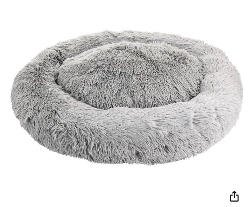 gibson home bow wow buddy 30 inch medium pet bed in shaggy grey