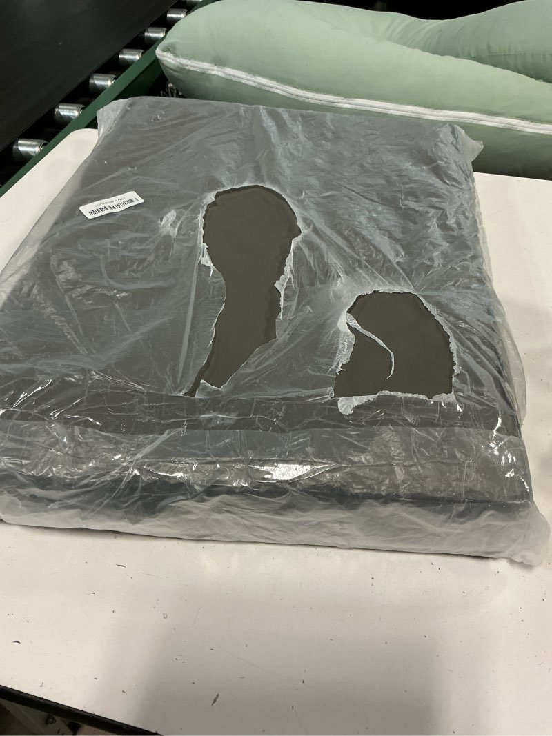 Condition photo showing Good Condition for Vonabem Waterproof Dog Bed Small Crate Pad 24 inch Outdoor Leather Puppy Beds with Washable Removable Cover Reversible, Pet Cat Beds Orthopedic, Durable Anti-Slip Kennel Pads Wipeable 23"x17" Grey S(23x17x3) Grey