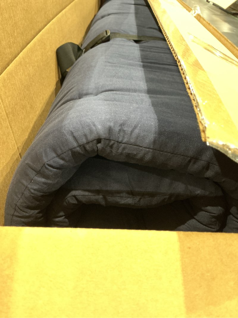 Condition photo showing As Is for item similar)))mattress topper, soft and thicker cot pad only, for camping cot/rv bunk/narrow twin beds