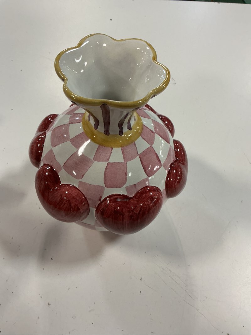 Condition photo showing Good Condition for mackenzie-childs collectors series: vase edition - hearts vase