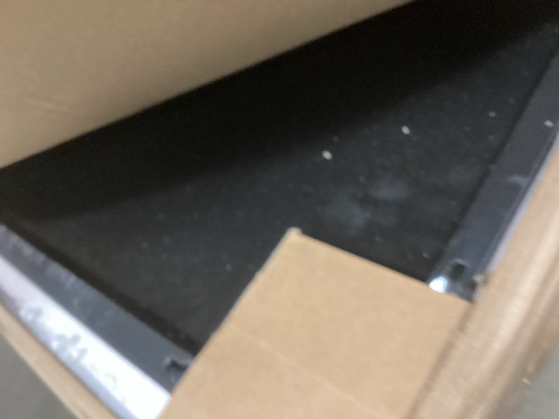 Condition photo showing Good Condition for Full-Length Mirror Free Standing Leaning Mirror with Artistic Black Abstract Overlay Deco, 55"x28" Shatterproof Wall-Mounted Mirror, Perfect for Living Room, Bedroom, Cloakroom, and Bathroom Decor Black-c 55"L x 28"W