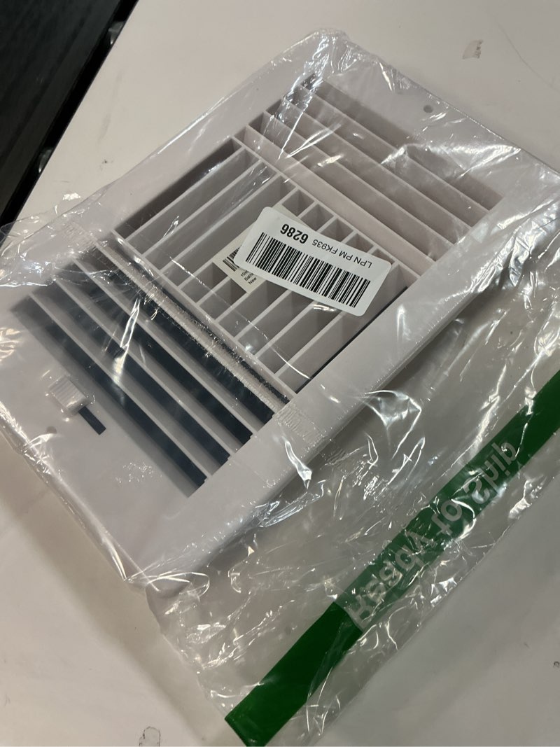 Condition photo showing New/Like New for 10x6 Inch(Duct Opening) FanGoFast Ceiling Register 3-Way Plastic Sidewall Ceiling Air Vent Wall Vent w/Manual Adjuster for Home, Office, Bathroom, Toilet 10×6