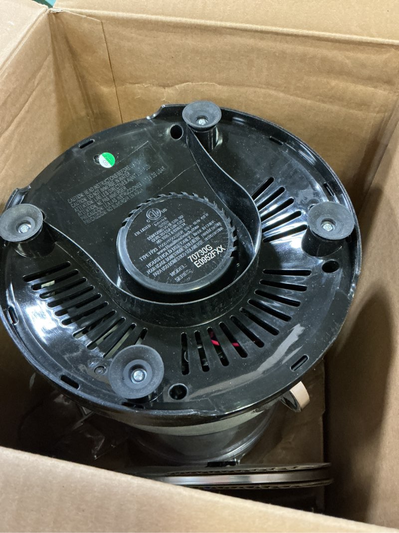Condition photo showing As Is for hamilton beach food processor & vegetable chopper for slicing, shredding, mincing, and puree, 10 cups + easy clean bowl scraper, black and stainless steel (70730)