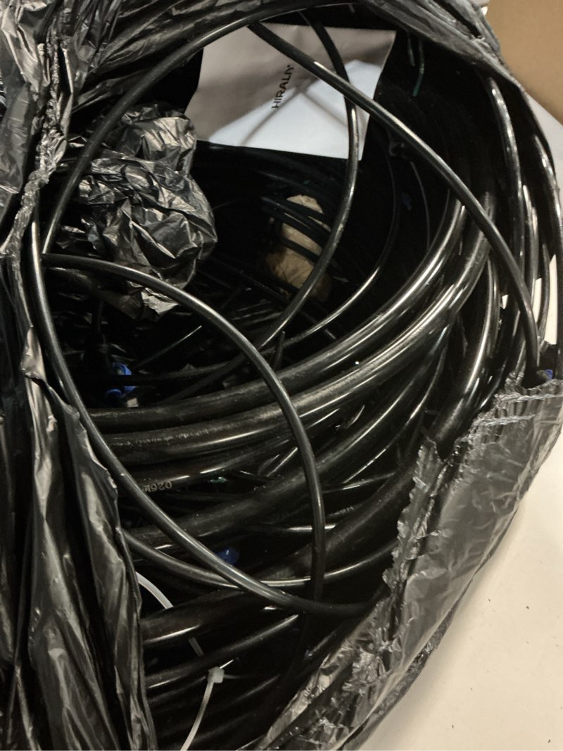 Condition photo showing As Is for hiraliy 220ft drip irrigation kits for plants, new quick connector garden watering system, saving water automatic irrigation equipment for patio lawn 33ft 15mm hose+ 188ft 1/4" tubing