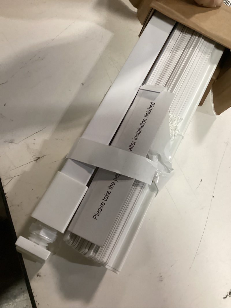 Condition photo showing Good Condition for lazblinds no tools no drill 1" vinyl mini blinds, cordless blinds for windows, light filtering horizontal window blinds & shades, 23" w x 64" h, white cordless-white 23" w x 64" h