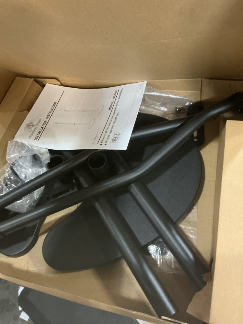 Condition photo showing As Is for Mounting Dream Height Adjustable Speaker Stands Mounts, One Pair Floor Stands, Heavy Duty Base Extendable Tube, 11 LBS Capacity Per Stand, MAX 39" Height Adjustment MD5401 (Speakers Not Included)