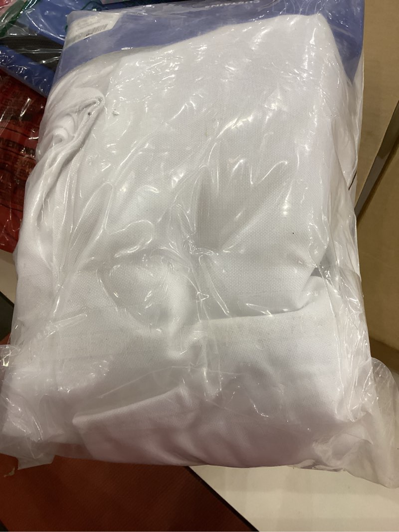 Condition photo showing Good Condition for MIULEE Non-See-Through Privacy Linen Curtains 2 Panels, Light Filtering Window Curtains Farnhouse Textured Back Tab Semi Sheer Drapes for Bedroom Living Room, 52 x 90 Inches Long, Pure White 52"W x 90"L (Pack of 2) Pure White