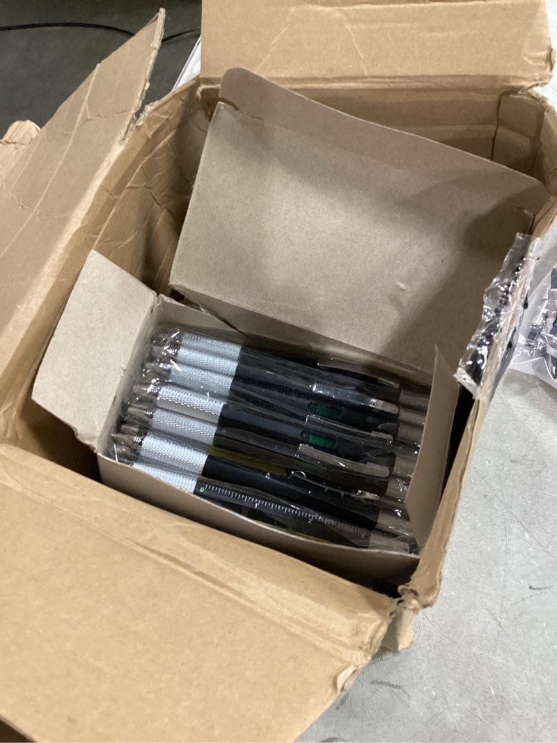 Condition photo showing Good Condition for yeaqee 200 pcs gifts for adult men:6 in 1 multi tool pens with refills ruler level gauge bulk multi-functional pens for father's day dad husband male coworker birthday gifts (classic color) classic color 200