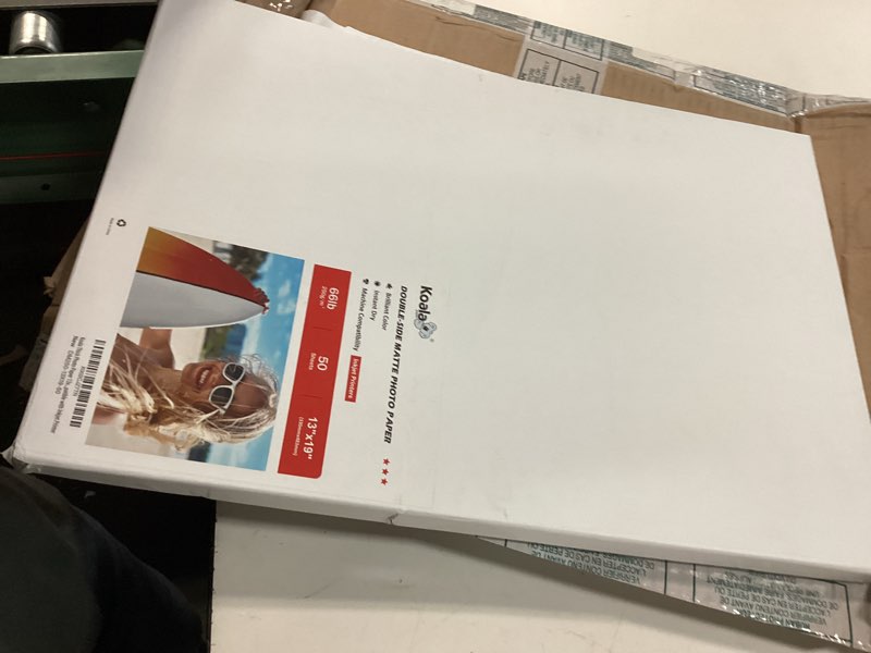 Condition photo showing Good Condition for Koala Double Sided Matte Thick Photo Paper 13x19 Inches Heavyweight 50 Sheets 250gsm Compatible with Inkjet Printer and Dye Ink 13"X19"