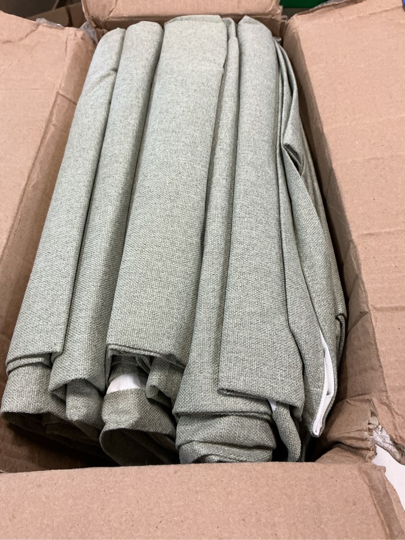 Condition photo showing Good Condition for chrisdowa 100% blackout sage solid curtains 90 inches long 2 panels for bedroom living room,farmhouse room darkening thermal insulated soundproof grommet top window treatment drapes,52x90 52"w x 90"l (pack of 2) sage green