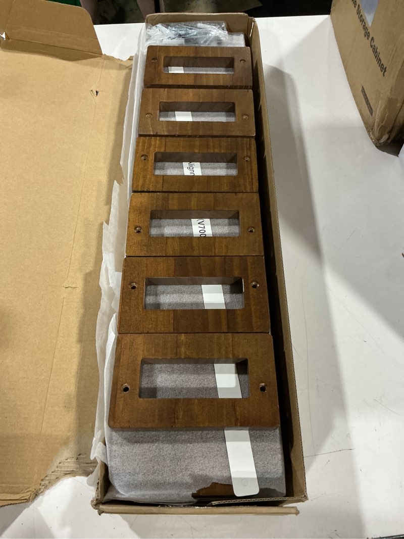 Condition photo showing Good Condition for upgraded floating shelves for wall, set of 3 solid wood wall mounted shelves, 23.6" rustic walnut display shelf for bedroom, living room, bathroom, and kitchen decor - heavy-duty & natural pine walnut brown 23.6 inch