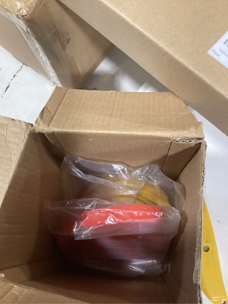 Condition photo showing New/Like New for resistance bands for working out, workout bands, training bands set, pull up exercise bands for home workouts, full body training, physical therapy. resistance band set includes 6 training bands (blue + green + purple + black + red + yellow) and 1 portable cloth bag