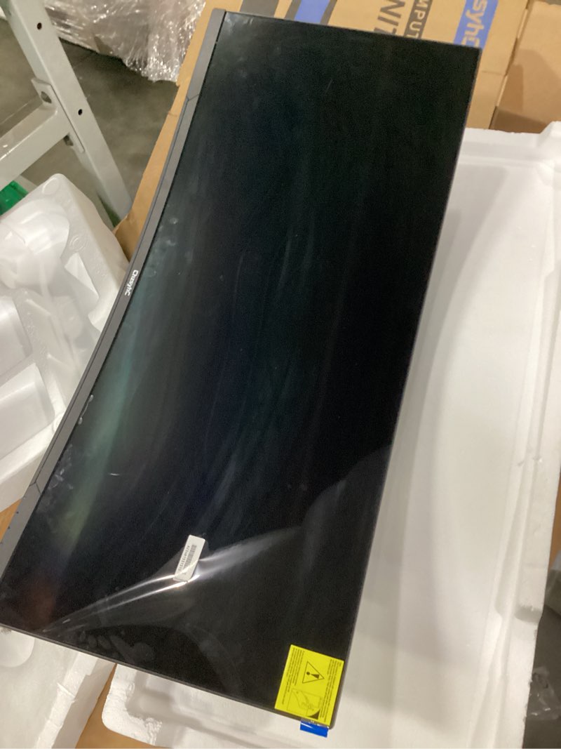 Condition photo showing As Is for 34 inch ultrawide curved gaming monitor - wqhd 3440x1440p, 165hz, 120% srgb, freesync, vesa mountable (dp&hdmi cable incl.) - immersive pc monitor for gamers & professionals, black