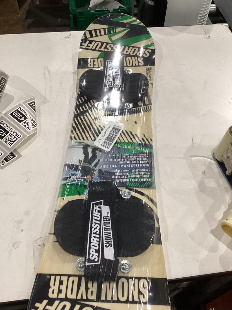 Condition photo showing New/Like New for SportsStuff Wood Snowboards/Snow Sleds - Beginner Kids Winter Sports Accessories - 90cm-130cm Models 90cm - Green