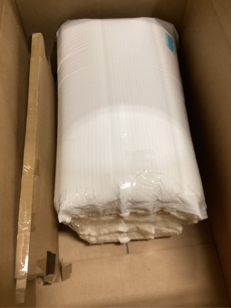 Condition photo showing As Is for Upholstered Headboard Queen Size with 3.1’’ High-Density Sponge Backrest, Modern Striped Head Board Only, 2 Screw Easy Assembly (Beige) Queen-Stripe Beige