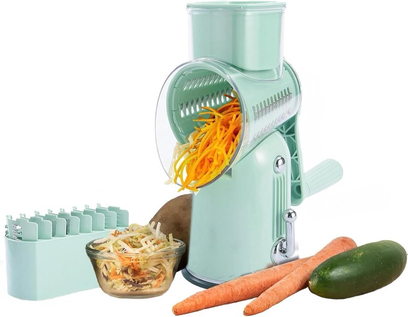 Chef Power Premium Quality Rotary Cheese Grater with Handle - Kitchen Accessories Cucumber Slicer Ve