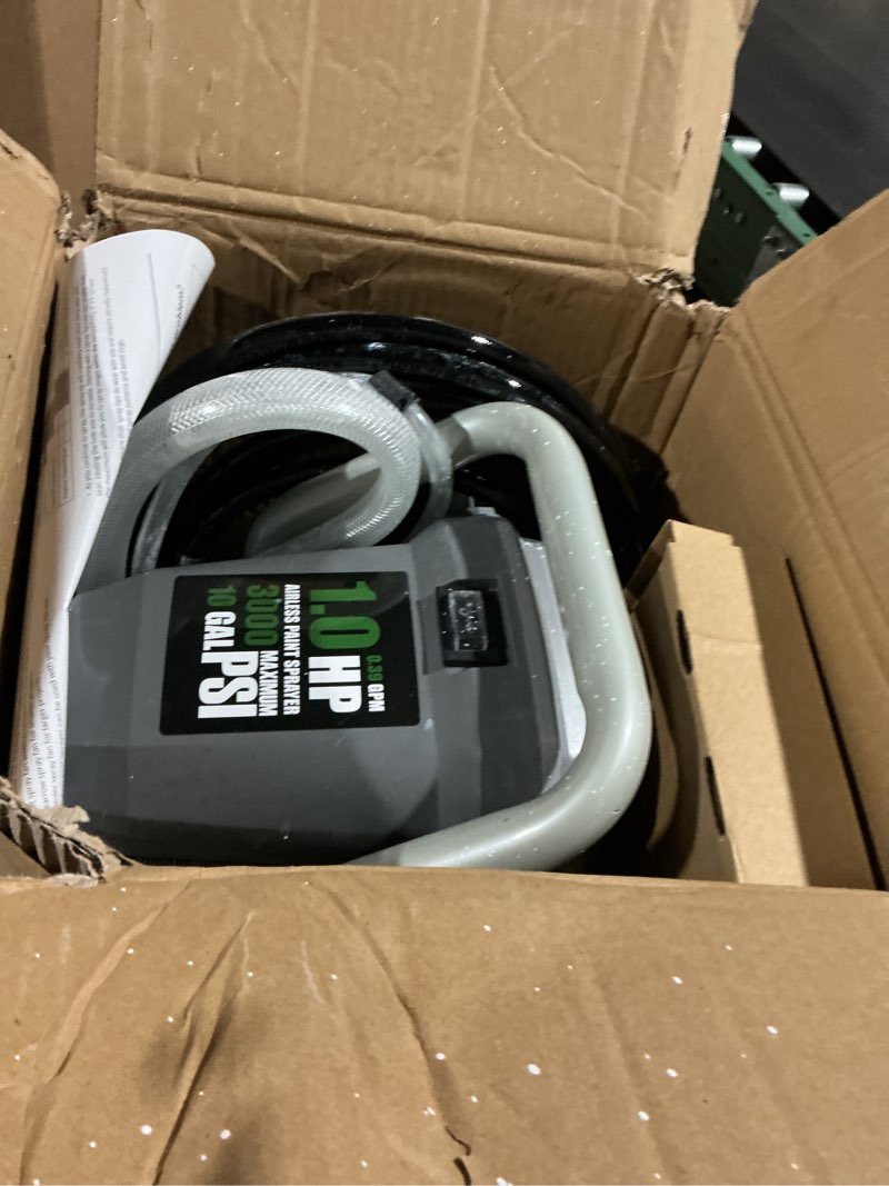 Condition photo showing As Is for baotree airless paint sprayer, high-pressure electric paint spray gun with extension rod, thinning-free professional painting tool for interior/exterior walls, fences, ceilings, cabinets (mecha style)