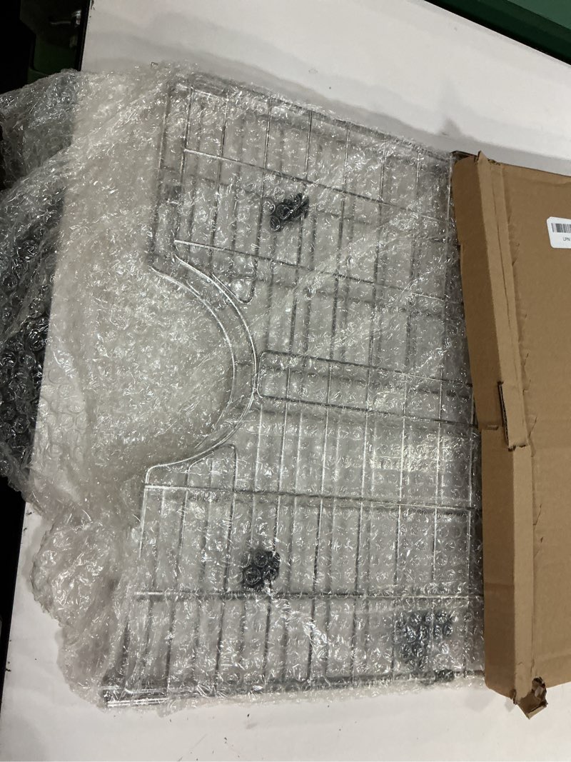 Condition photo showing Good Condition for chilinii sink protectors for kitchen sink 30" x 16" - rectangular extra large sink grid for kitchen sink bottom, rust-resistant drainage rack with scratch prevention centered drain 30*16 center drain