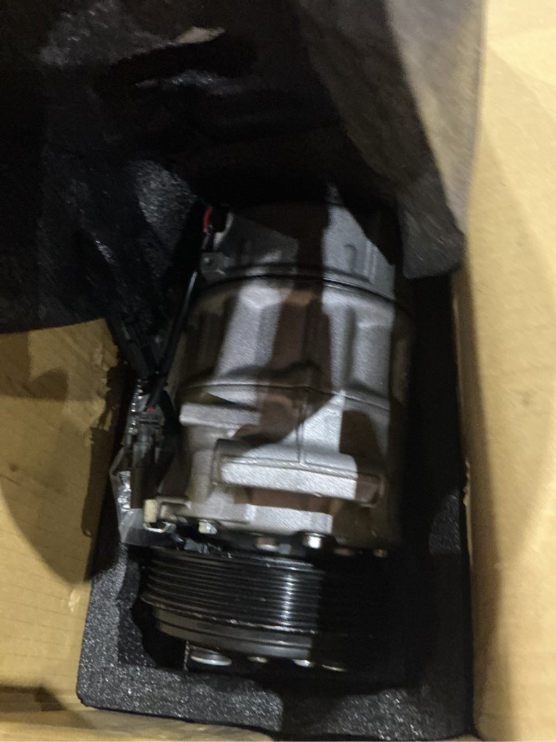 Condition photo showing As Is for ac compressor with clutch with clutch compatible with 2012-2015 chevy equinox 2.4l, 2012-2015 gmc terrain 2.4l, replaces# 22798745