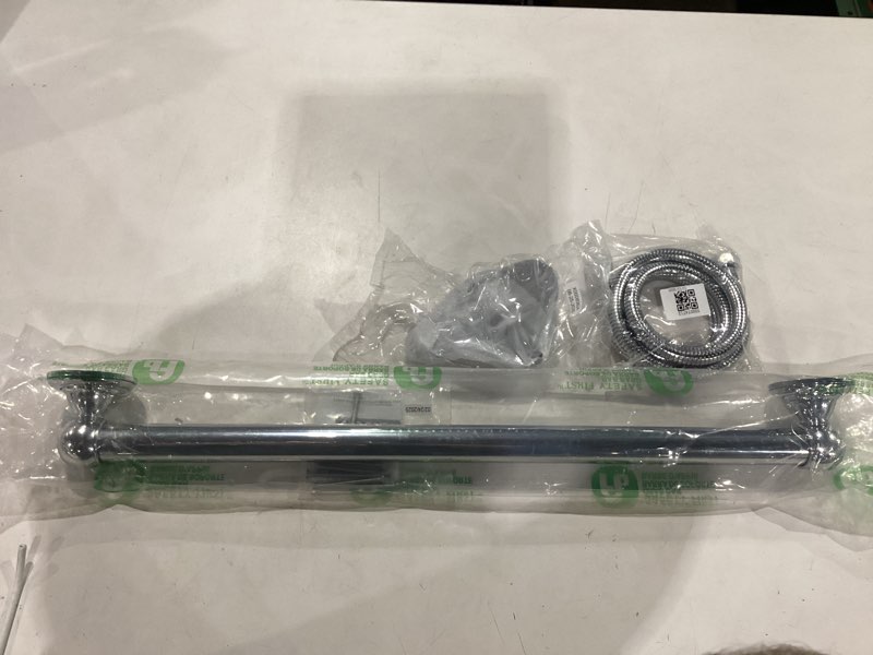 Delta Faucet Adjustable Shower Slide Bar with Hose, Chrome Shower Head Slide Bar, Grab Bar, Chrome 56302 (Hand Shower Not Included)