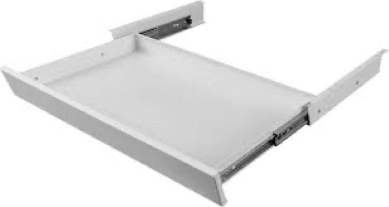 Stand Up Desk Store Add-On Office Sliding Under-Desk Drawer Storage Organizer for Standing Desks | Requires 14\\\" of Front to Back Clearance Beneath Desks and Tables (White) ( similar 