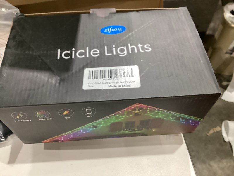 Condition photo showing New/Like New for Color Changing Smart Christmas Lights 33FT 231LED RGB Christmas String Lights with Music Sync, Remote & App Control & Timer, Waterproof Half Round Light Multiple Color Modes, Dimmable Eaves Decor