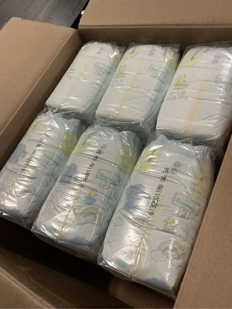 Condition photo showing New/Like New for pampers swaddlers diapers, size 2 (10-22 lbs), 186 count, fragrance free, hypoallergenic, absorbent, pediatrician recommended, skin safe size 2 186