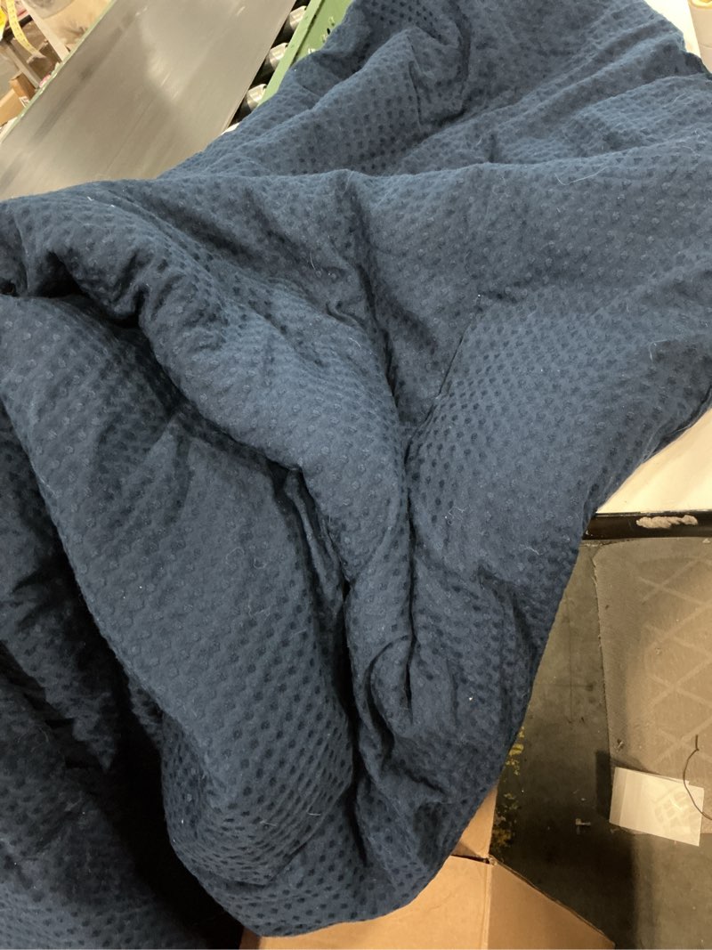 Condition photo showing New/Like New for Utopia Bedding Navy 100% Cotton Waffle Blanket 300 GSM [Queen - 90x90 Inch] Soft Lightweight Breathable Bed Blanket for All Season