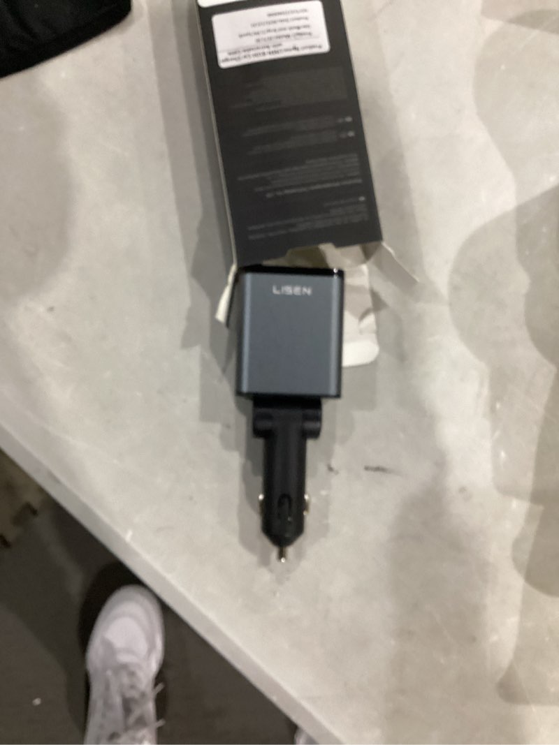 Condition photo showing Good Condition for lisen retractable car charger, for valentines day gifts for him, 69w cars adapter usb c fast charger for iphone 17 pro max 16, car accessories gadgets for men, anniversary birthday gifts for men women grey 31.5 inch