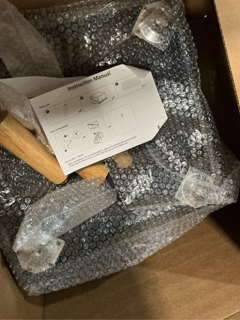 Condition photo showing As Is for Dog Stairs for Small Dogs 16" H - Upgraded Non-Slip Dog Ramp for Bed and Couch, Foldable 2-in-1 Pet Ramp and Ottoman, Pet Stairs for Puppy, Pet Steps with Solid Wood Frame (Grey)