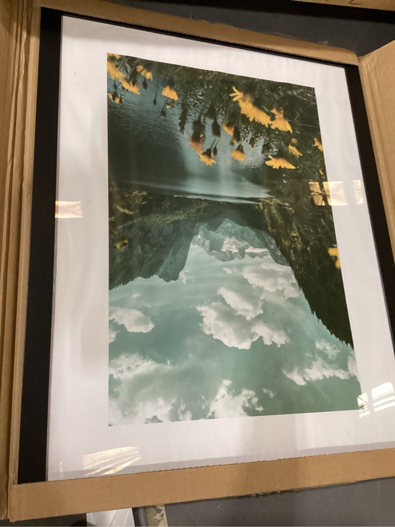 Condition photo showing New/Like New for picrit 17x22 picture frame, photo frame for wall mounting display, black black 17x22