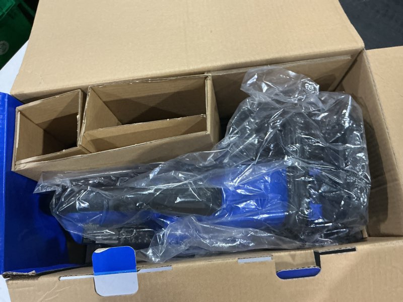 Condition photo showing As Is for kobalt 24-volt 12-in battery 4 ah chainsaw battery included charger included