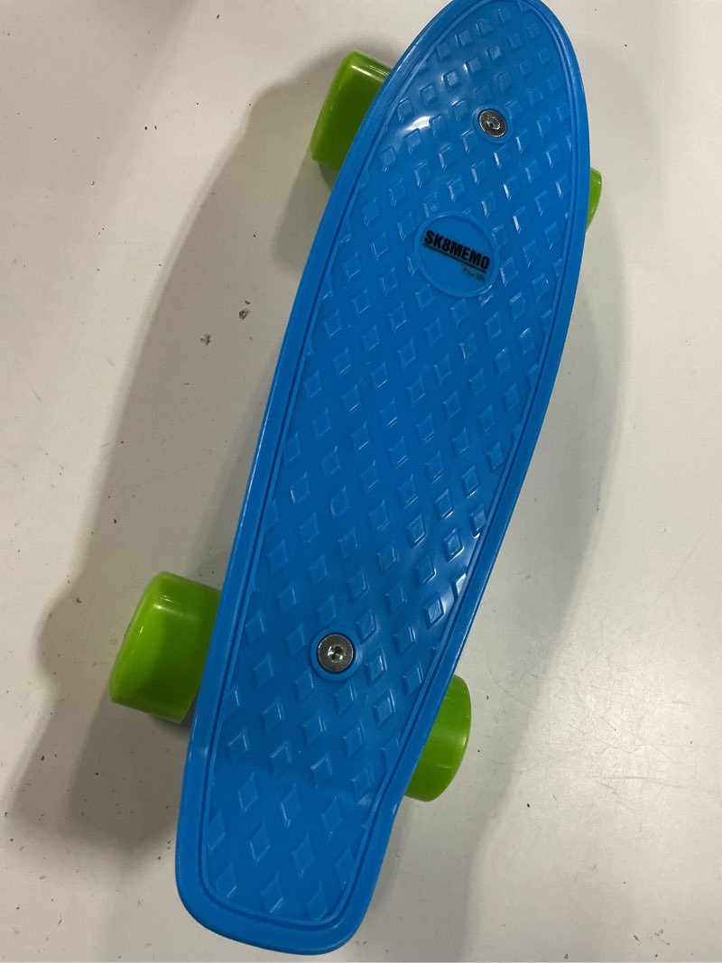 Condition photo showing Good Condition for sk8memo 17x5 inch mini skateboard with top design, mini cruiser skateboard for beginners with abec-7 bearing and soft pu wheels …