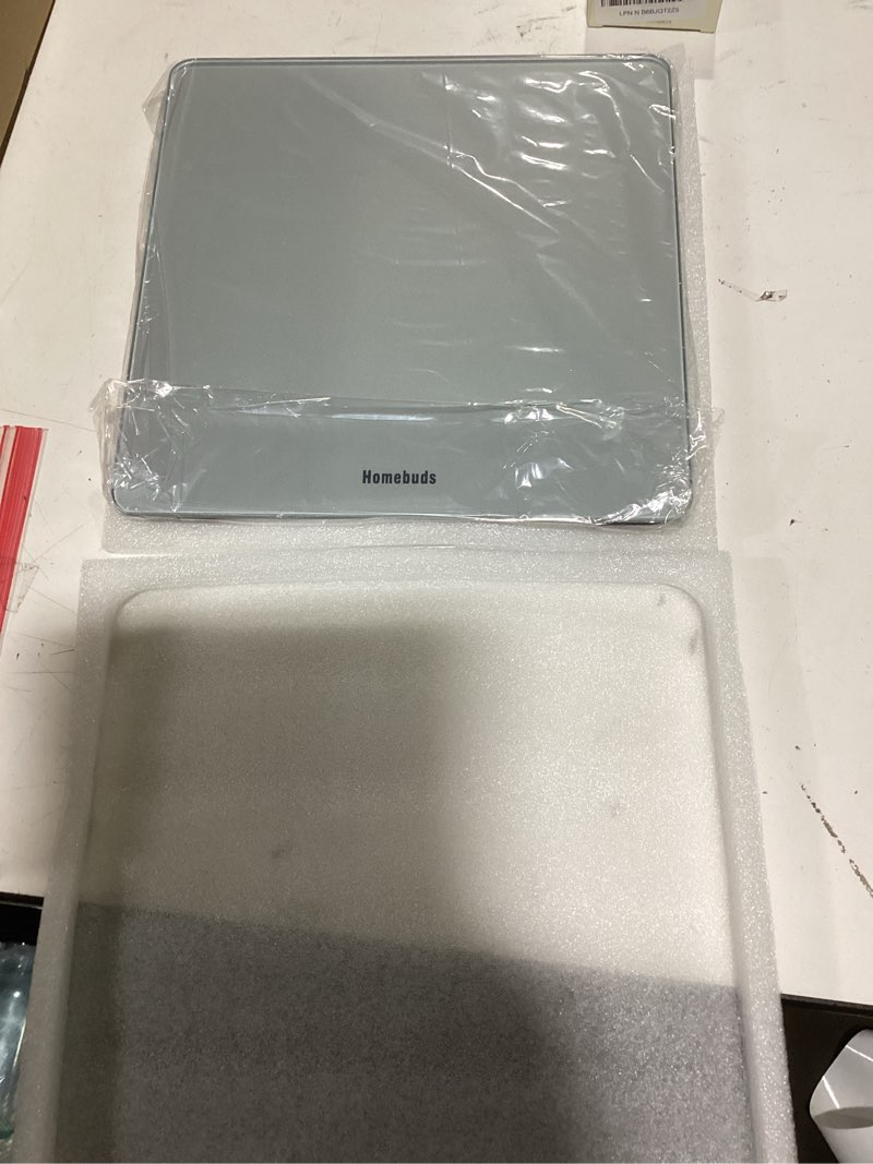 Condition photo showing New/Like New for homebuds bathroom scale for body weight, precision 0.1lb by our professional factory since 2001, weight scale led display and step-on, 3*aaa batteries included, 400lb/182kg, silver bathroom scale silver
