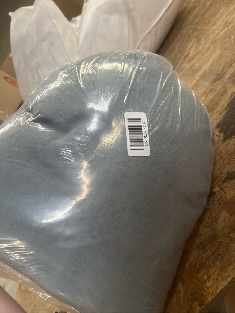european linen duvet cover set, king/cal king, dusty blue