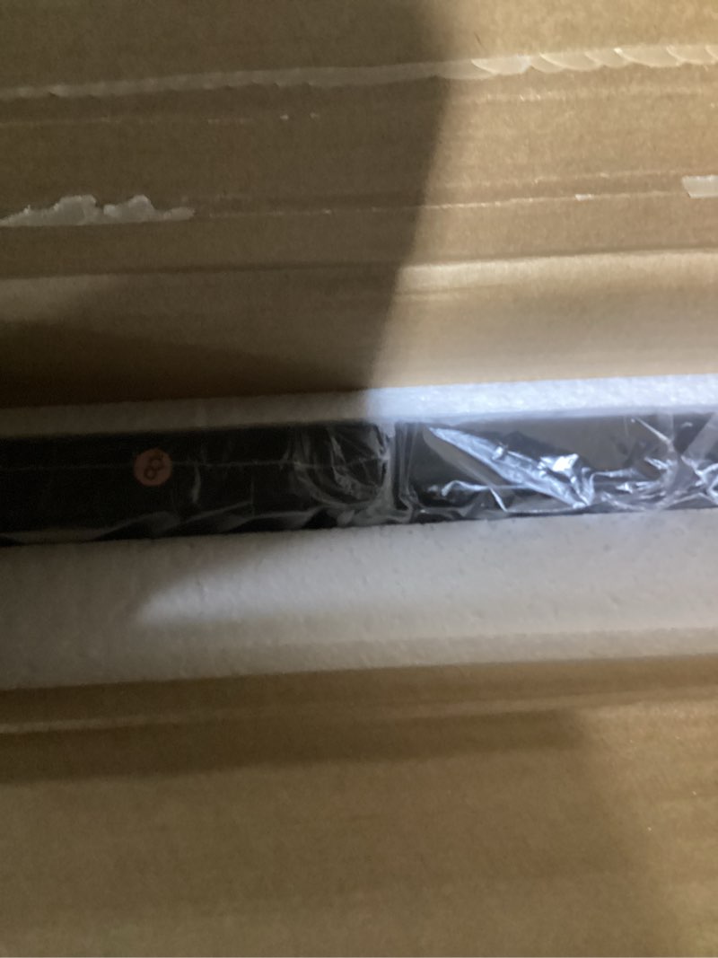 Condition photo showing New/Like New for Bestier LED Gaming Floating Shelves, 34" Wall Mounted Shelf Pipe Shelves Hanging Display Rack Bookshelf with 6 S-Hook, Gaming Room Decor Wine Coffee Bar, Black Carbon Fiber 34 inch Black Carbon Fiber