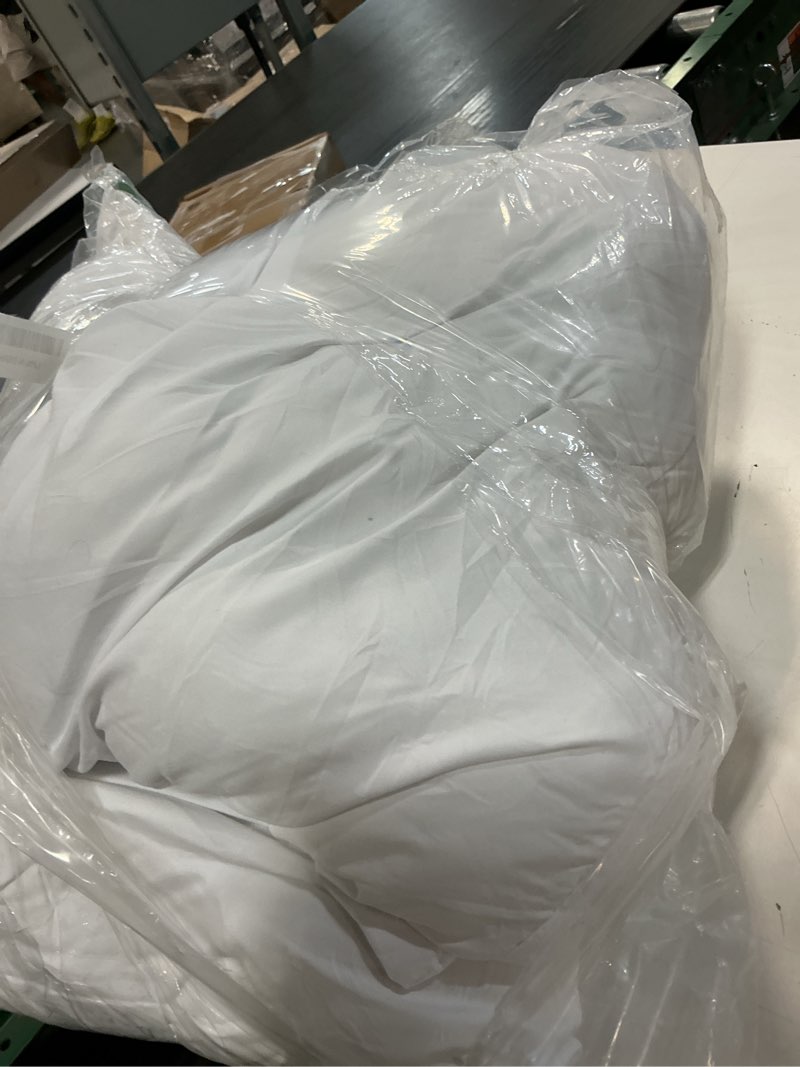 Condition photo showing As Is for bedsure pillows queen size set of 2 - hotel collection bed pillows for sleeping, with down alternative filling, soft support for back, stomach or side sleepers, queen/full, 28"x19", white, 2 pack soft-2pk queen