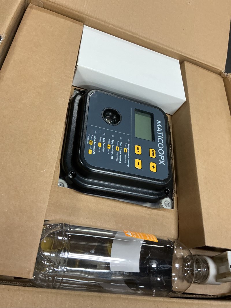 Condition photo showing Good Condition for maticoopx 30 egg incubator with humidity display, egg candler, automatic egg turner, for hatching chickens