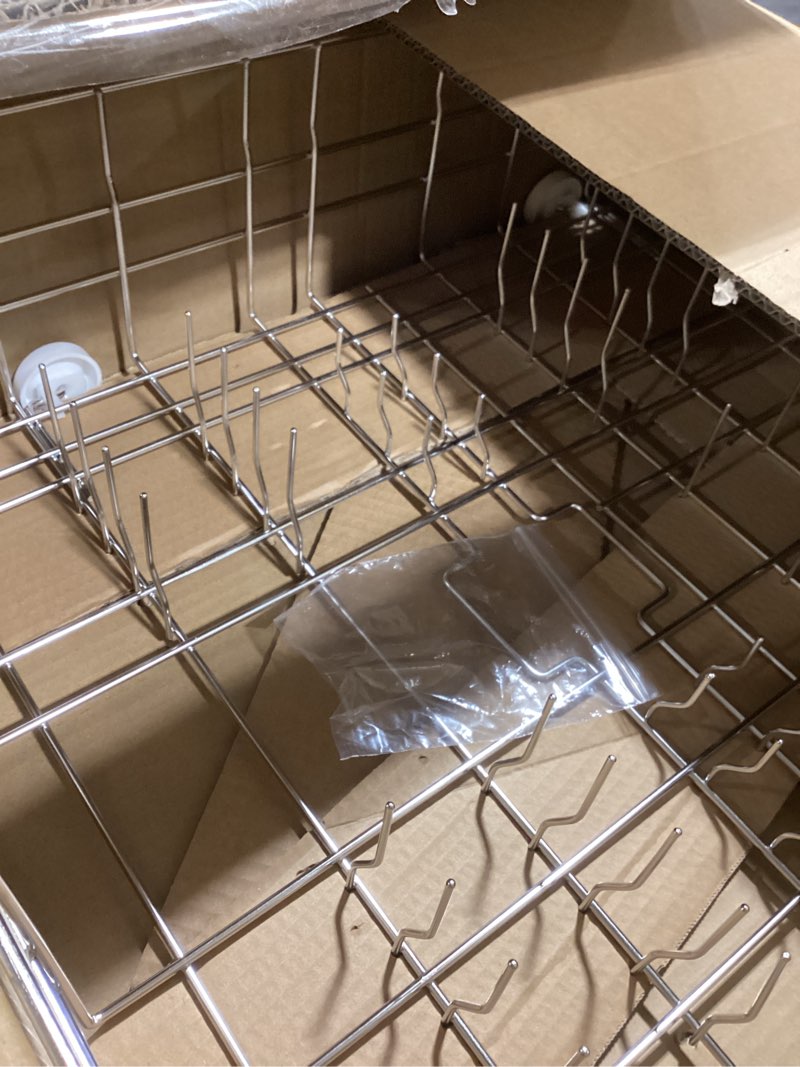 Condition photo showing Good Condition for upgrade w10139223 dishwasher lower rack, 304 stainless steel with 6 wheels, designed for a 23-inch built-in dishwasher