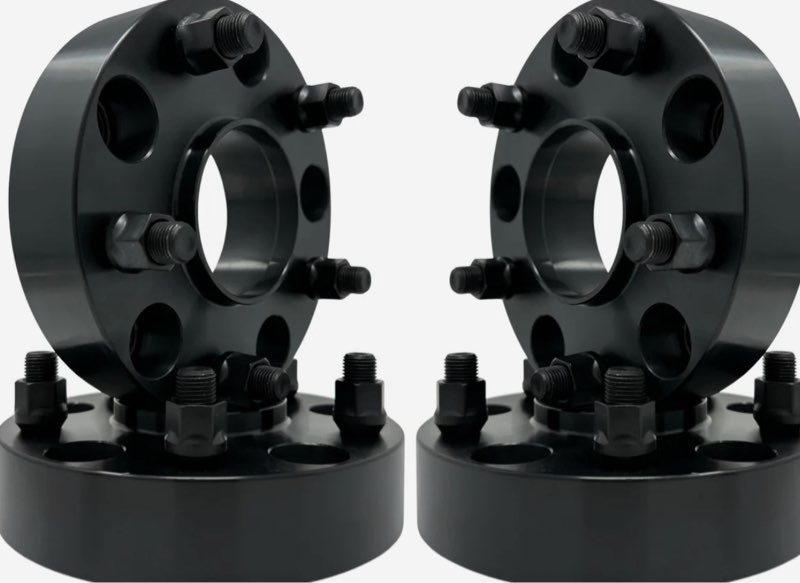 5x5.5 Hub Centric Wheel Spacers | 9/16"-18 Studs & Lug Nuts | 77.8mm Center Bore With Centering Lip 1" Inch, 1.25" Inch, 1.5" Inch, 2" Inch Solid Forged 6061 T-6 Aerospace Grade Forged Billet Aluminum 5x139.7 Adapters