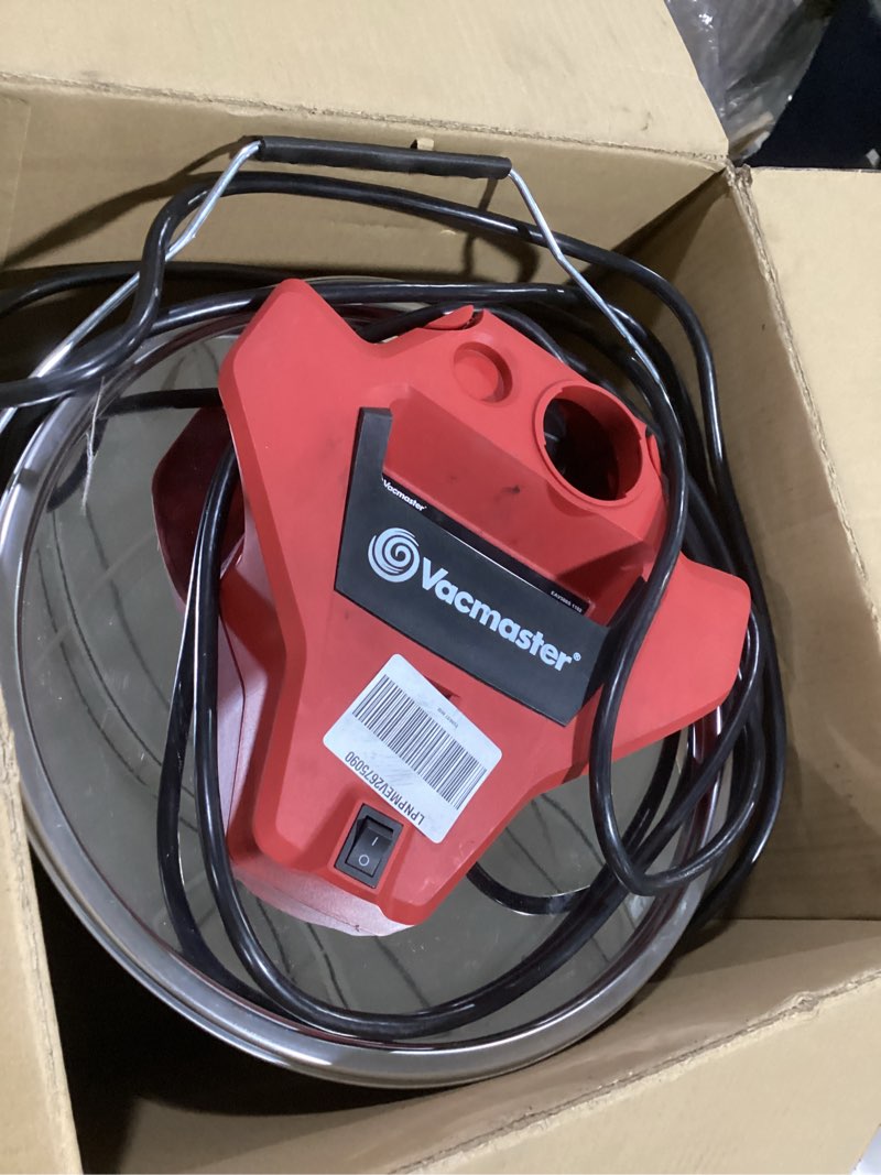 Condition photo showing As Is for Vacmaster Vac EAV508S 1102 5-Gallon 3.5 Peak HP Premium Stainless Steel Ash Vacuum, Red Edition 5 Gallon