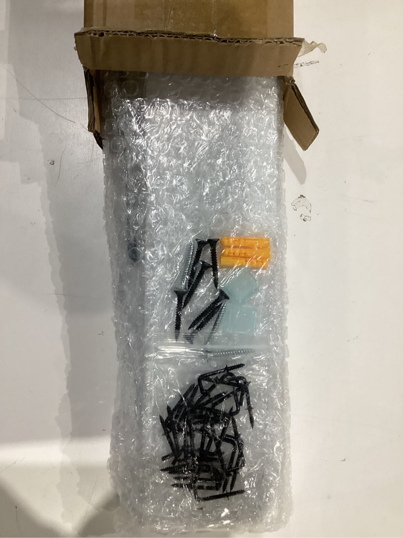 Condition photo showing New/Like New for Medal Holder Display Trophy Shelf Organizer, Sturdy Wooden Race Award Hanger Rack with 25 Steel Hooks, Wall Mount Storage Stand for Sports Fans, Cheer Success Pure White Classic