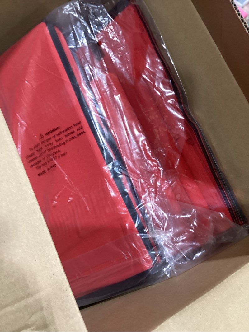 Condition photo showing Good Condition for ZOBER All in One Christmas Ornament Storage Box & Decoration Container - Easy Access Removable Trays, Keeps 73 Ornaments - Adjustable Extent Area for Figurines and Pockets for Decoration - Red