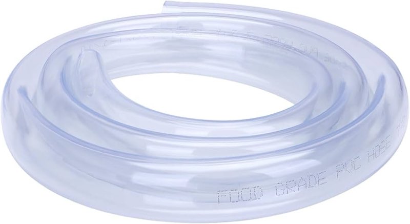 DERNORD PVC Tubing 7/8"ID X 1-1/10"OD Flexible Clear Vinyl Hose 50 Feet for Food Grade