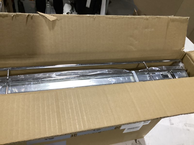 Condition photo showing New/Like New for ocg under sink cabinet organizer two tier pull out shelf (14.75w x 21d), under sink sliding shelf for kitchen bathroom cabinet 2 tier chrome 14.75"w x 21"d