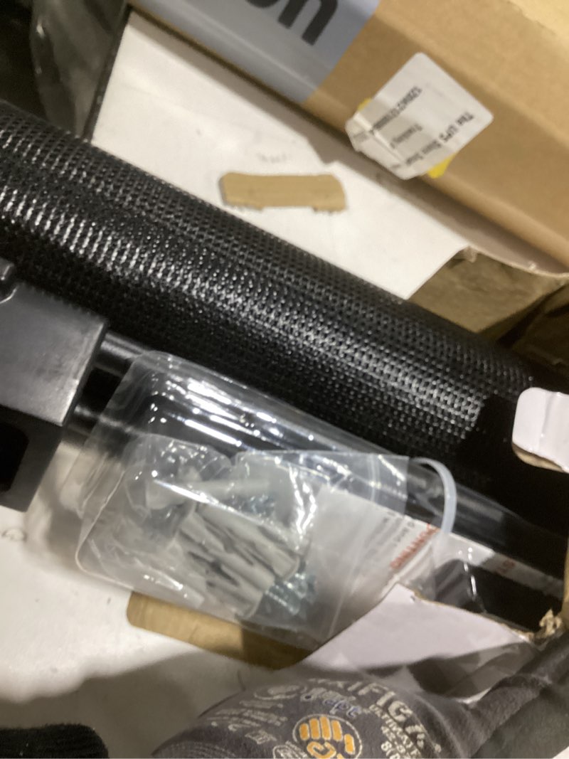 Condition photo showing Good Condition for reinforced 42" tall retractable dog gate, 155" extra long retractable baby gate with support rods - prevent crawling under, indoor/outdoor retractable gate extra tall baby gate retractable fence/black black (42" tall x 155" wide)
